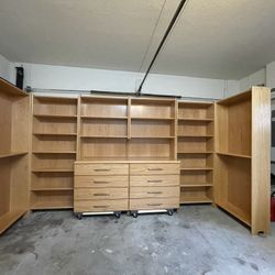 custom shelves and drawers