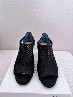 Women’s Shoes by Style & Co- Black Perforated Heeled Booties Size 7