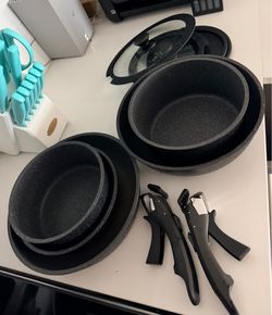 CAROTE 11-Piece Detachable Handle Nonstick Cookware Set