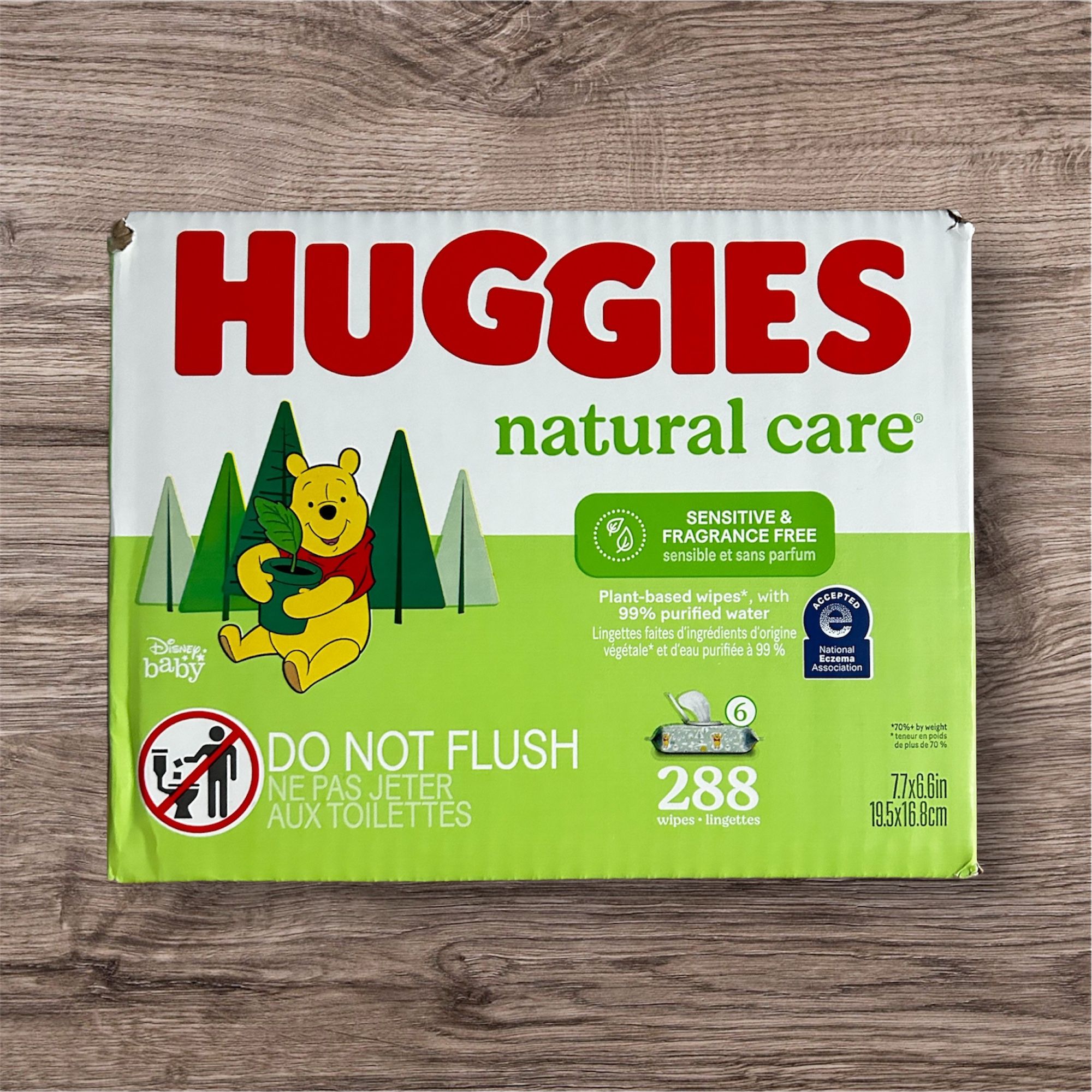 Huggies Natural Care Sensitive Baby Wipes, Unscented 6 PK 288 CT