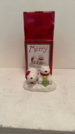 Polar Bears Salt And Pepper Shakers- New In Box