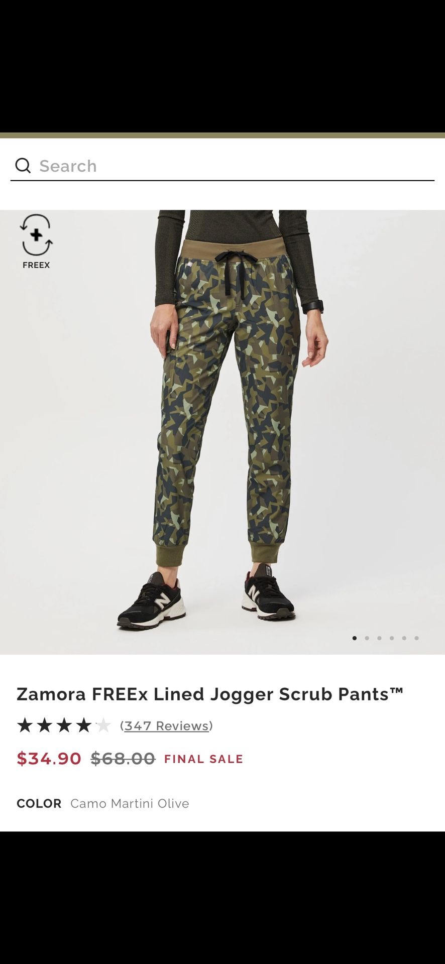 Figs Zamora Free X Camo Pants Size S