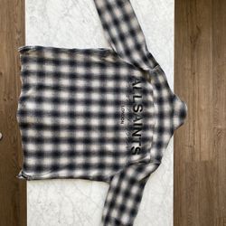 Allsaints Black and white flannel