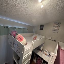 2 High Bed With Desks iKEA 