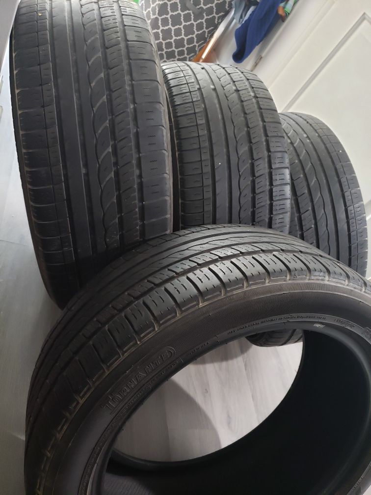 4 used matching YOKOHAMA TORNANTE DIRECTIONAL tires 215/50/17 MAKE ME AN OFFER