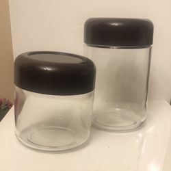 Heller Design Glass Jars (lot of 2) 