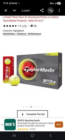 TaylorMade TP5x Hi-Vis Yellow Golf Balls