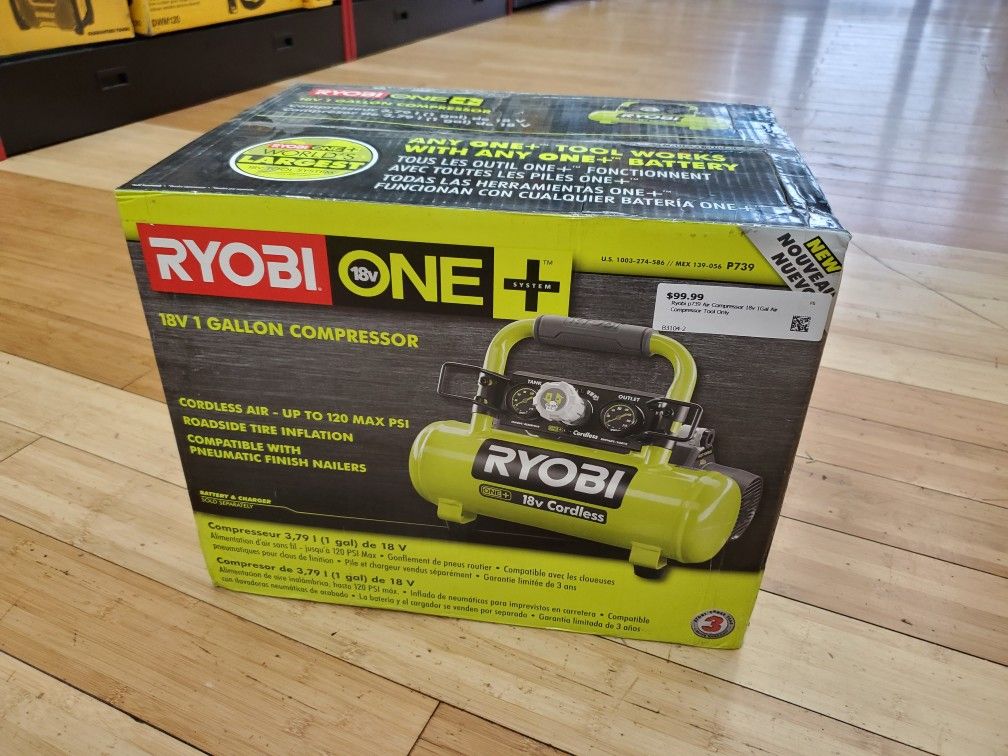 Ryobi 18V 1 Gal Compressor (Tool-Only)
