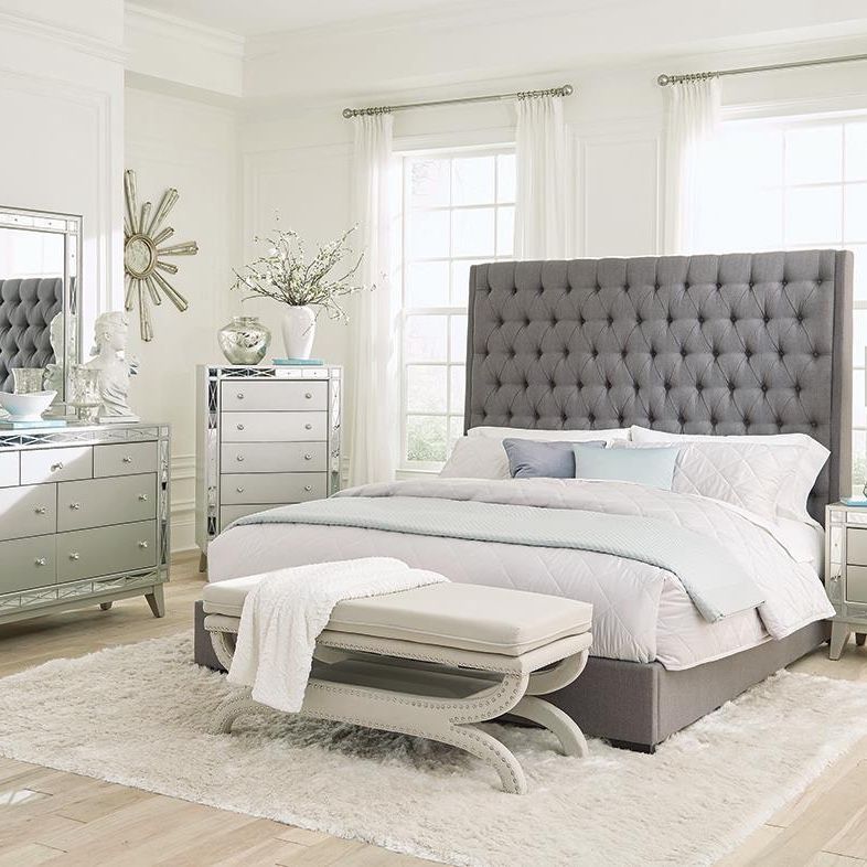 4pc Grey Queen Bedroom Set 
