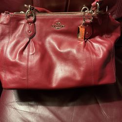 Authentic  Burgundy Coach Purse 