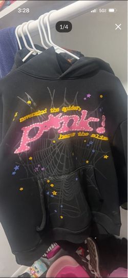 Pink! Spider Web Graphic Hoodie