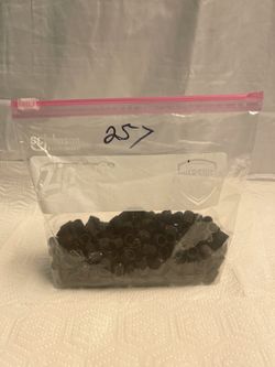 Black Plastic Valve Stem Caps / Used / 257 Counted ! 