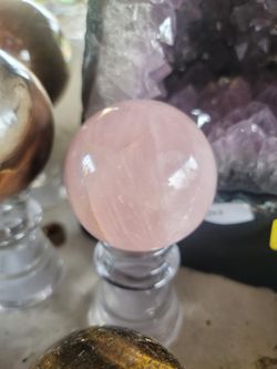 Rose Quartz Sphere.