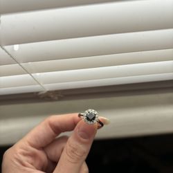 Black diamond + White Gold + Swarovski Crystal Ring