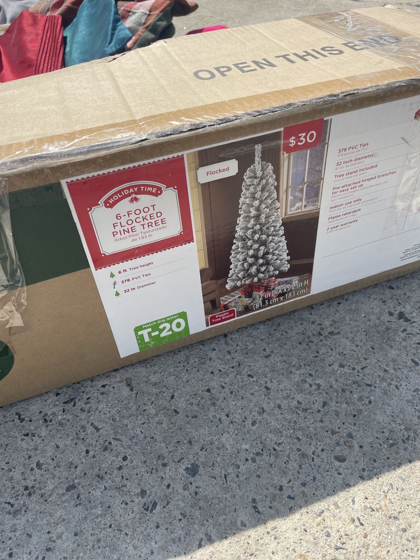 Flocked 6 Foot Christmas Tree