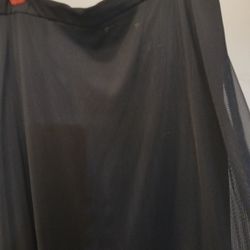 Tadashi black evening Maxi mesh layered skirt size 12