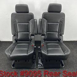 Black Leather Rear Bucket Seats For A 2015 Through 2020 Chevy Suburban 1500 Or Chevy Tahoe Stock #9095