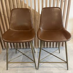 Kitchen Leather Counter Stools (Cost Plus World Market)