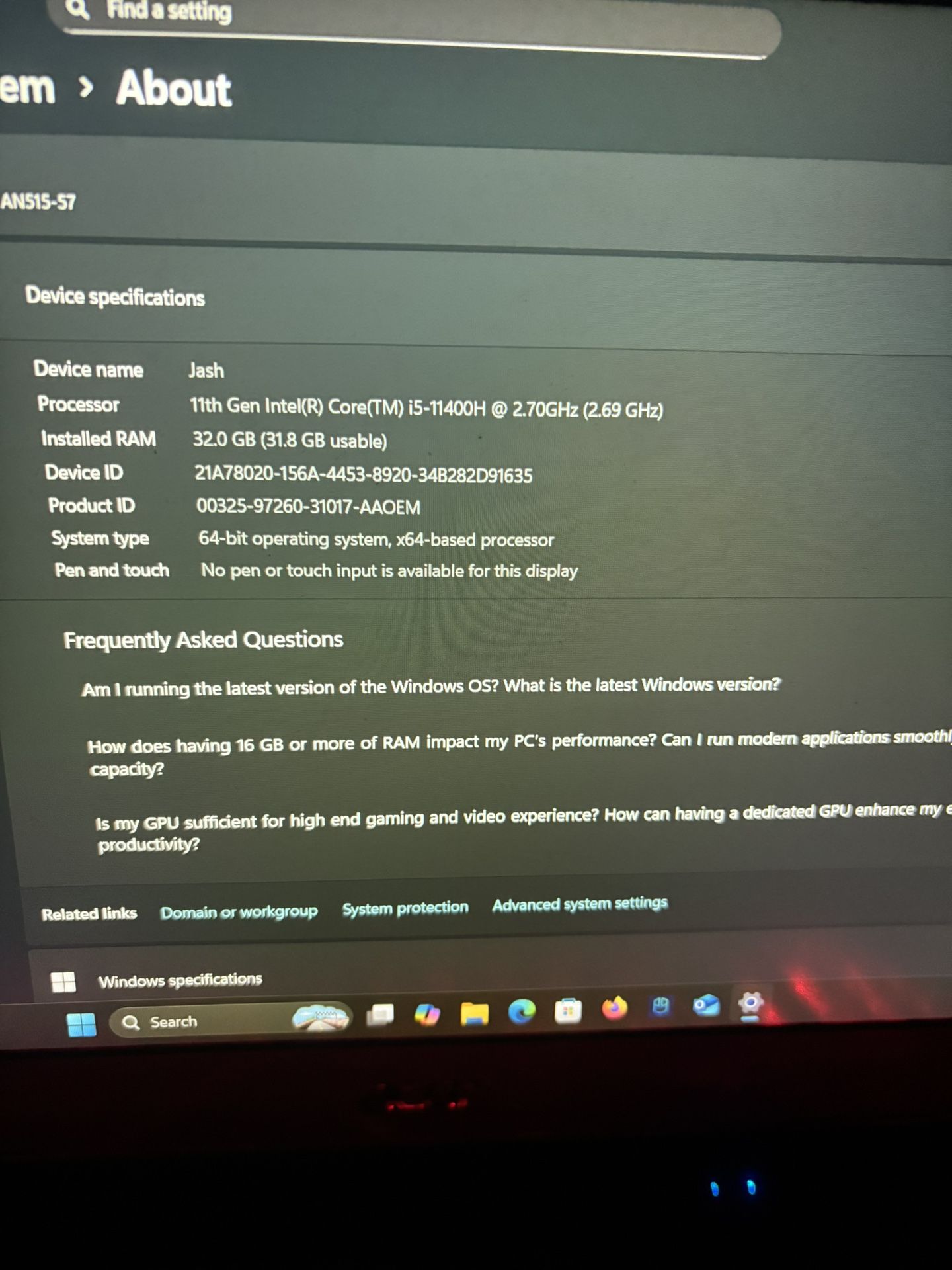 Acer Nitro 5 (upgraded Ram And Ssd)