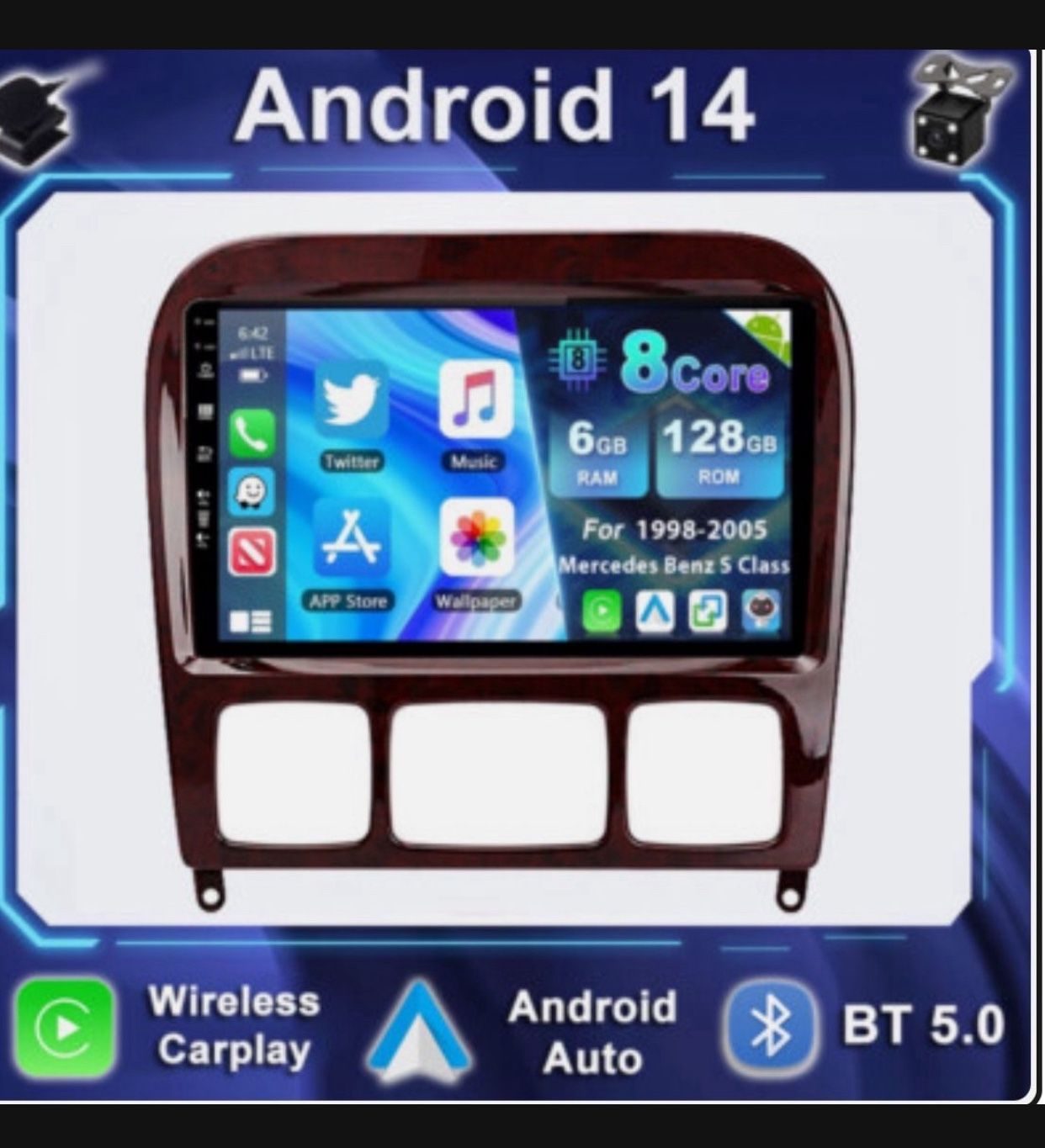 Android 14 Inch Radio CarPlay Mercedes S Class