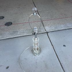 Clear Glass Table Lamp Base with Harp