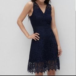 Brand New Woman’s Banana Republic brand Navy Blue Lace Dress Up For Sale 