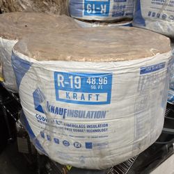 Insulation R19  Covers 48 Sq Ft Faced 