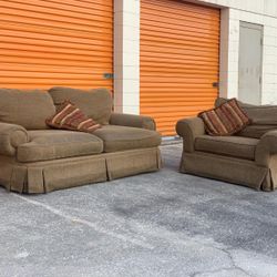 Living Room Furniture Set $99 🎈🎈🛋 Furniture, House And Office’s Furniture, Couch, Loveseat, Brown Furniture, Storage Furniture, Good Deals, Sofa, 