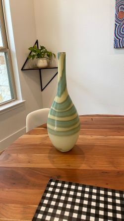 Hand Blown Glass Vase 20”x7”