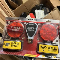 Hopkins C6304 Trailer Towing Light Kit LED Wireless Magnetic Heavy Duty Vehicle