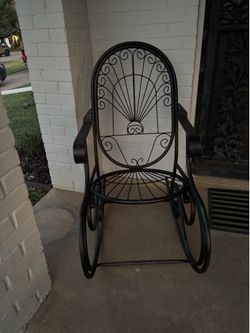 Rod iron rocking chair