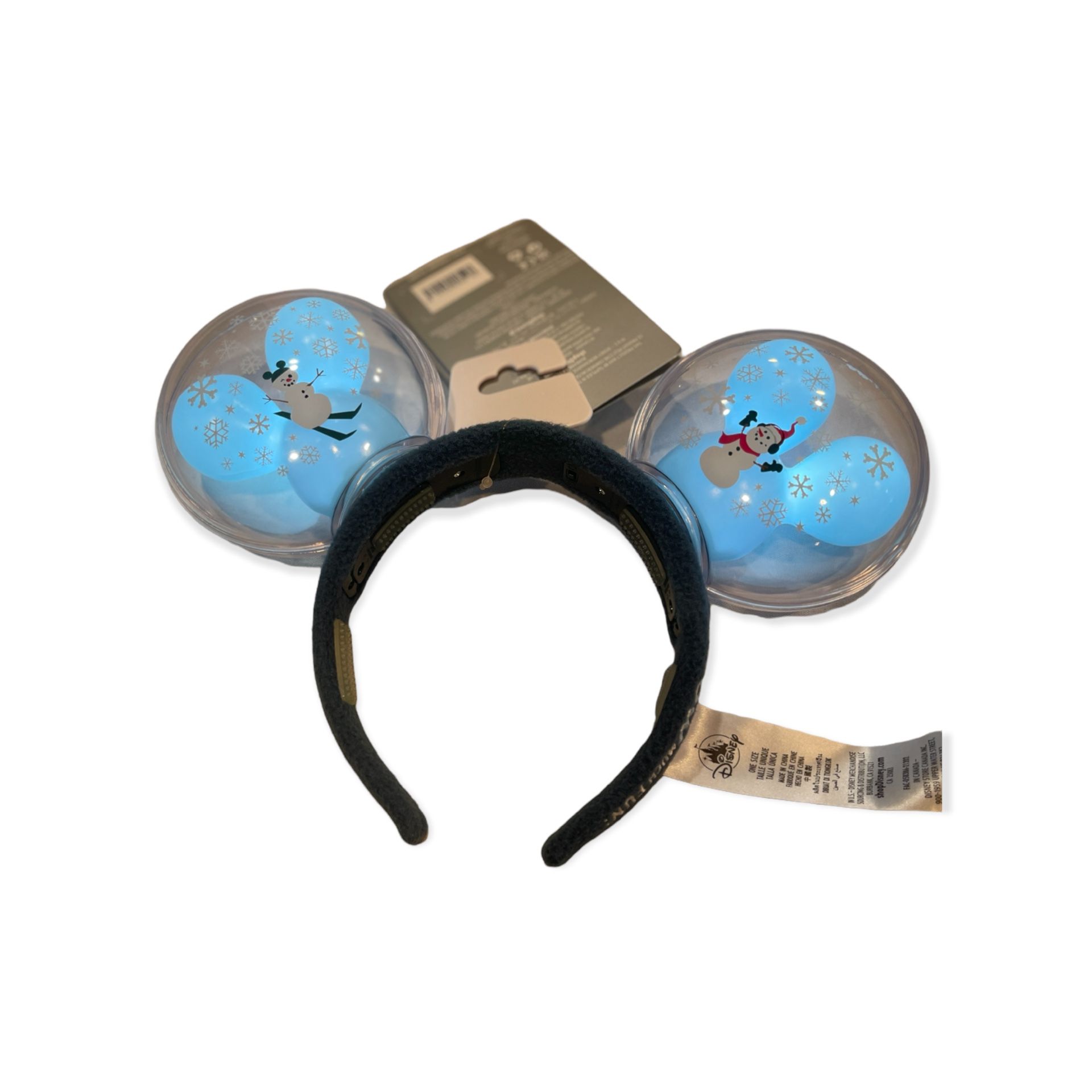 Disney Mickey Mouse Snowman Balloon Light-Up Ear Headband