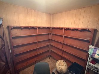 Vintage Oak Book Shelves - Wall Book Shelf
