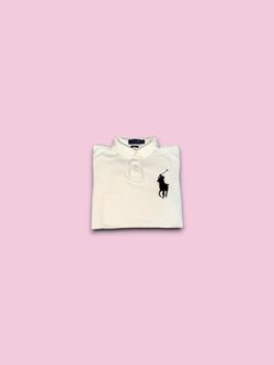 Polo Ralph Lauren embroidered big pony polo custom fit shirt white mens medium