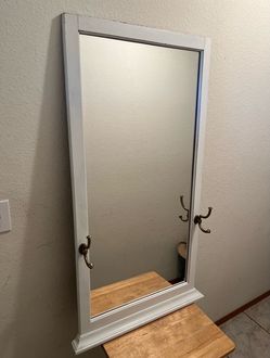 Mirror-Very Nice Wooden Frame in Good Condition. Used in Foyer/Spare Room. Comes From a Smoke Free & Pet Free Home. Size: L 45-1/2” x W 23”.