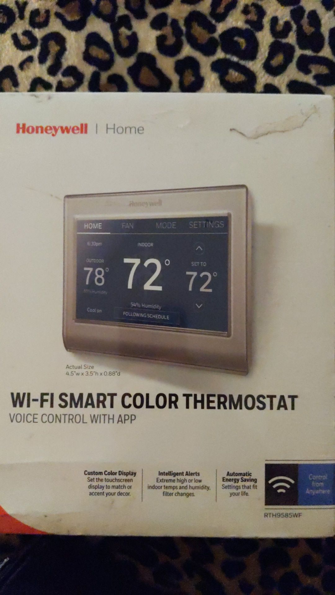 Honeywell Wi-Fi Smart Color Thermostat RTH9585WF