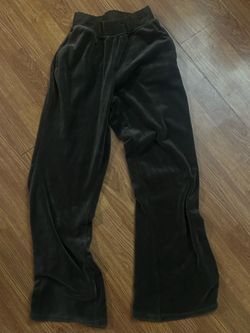 Brown bootcut fur fabric sweats