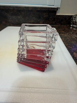 Rosenthal Red and Glass Unique votive holder