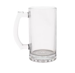 Glass Sports Mugs with Handles, 16 oz.
