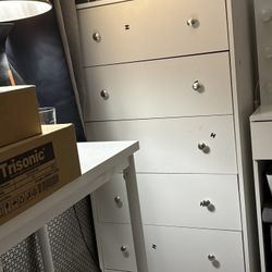 White Drawer And White Vanity $450