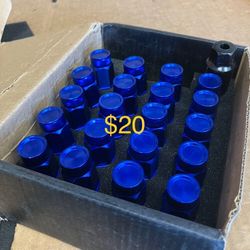 #2 Fit M12x1.5 Blue Steel Forged Tuner Lug Nuts With Key