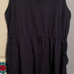 Blue Short Sleeves Dress 