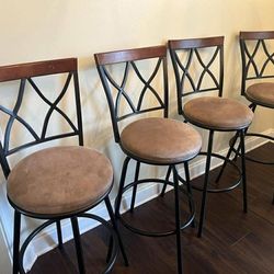 Wood & Metal Counter Height Stools