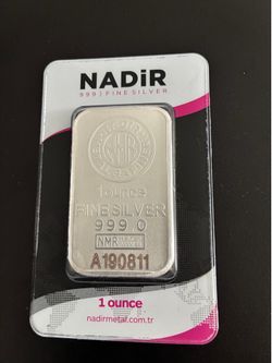 1oz silver bar Nadir in assay