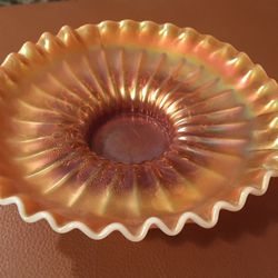Vintage mid century glassware opalescent pedestal