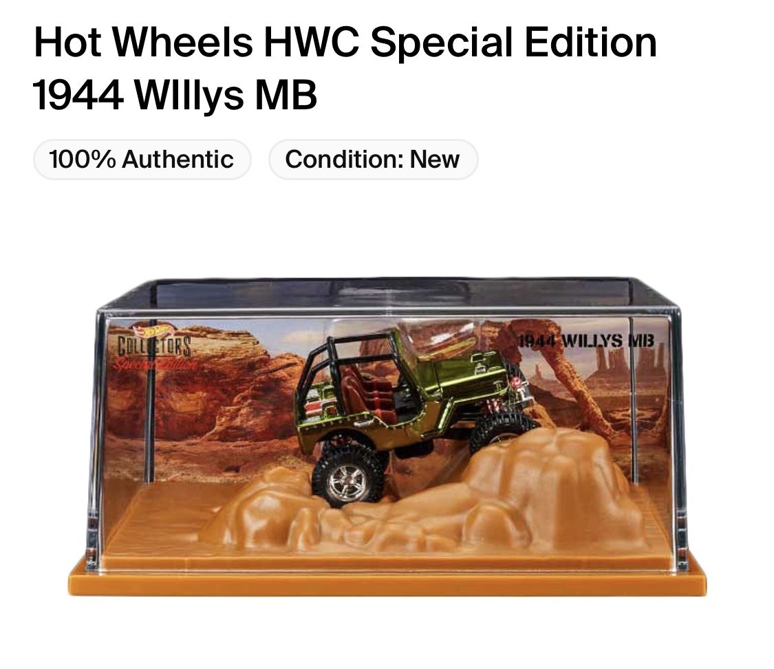 Hot Wheels GLH87 Green 1944 Willy (Special Edition)