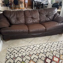 Free For Pick Up Brown Leather sofa 