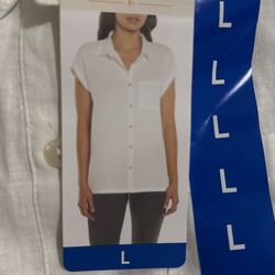 women white shirt size L