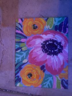 Diamond art flowers pic