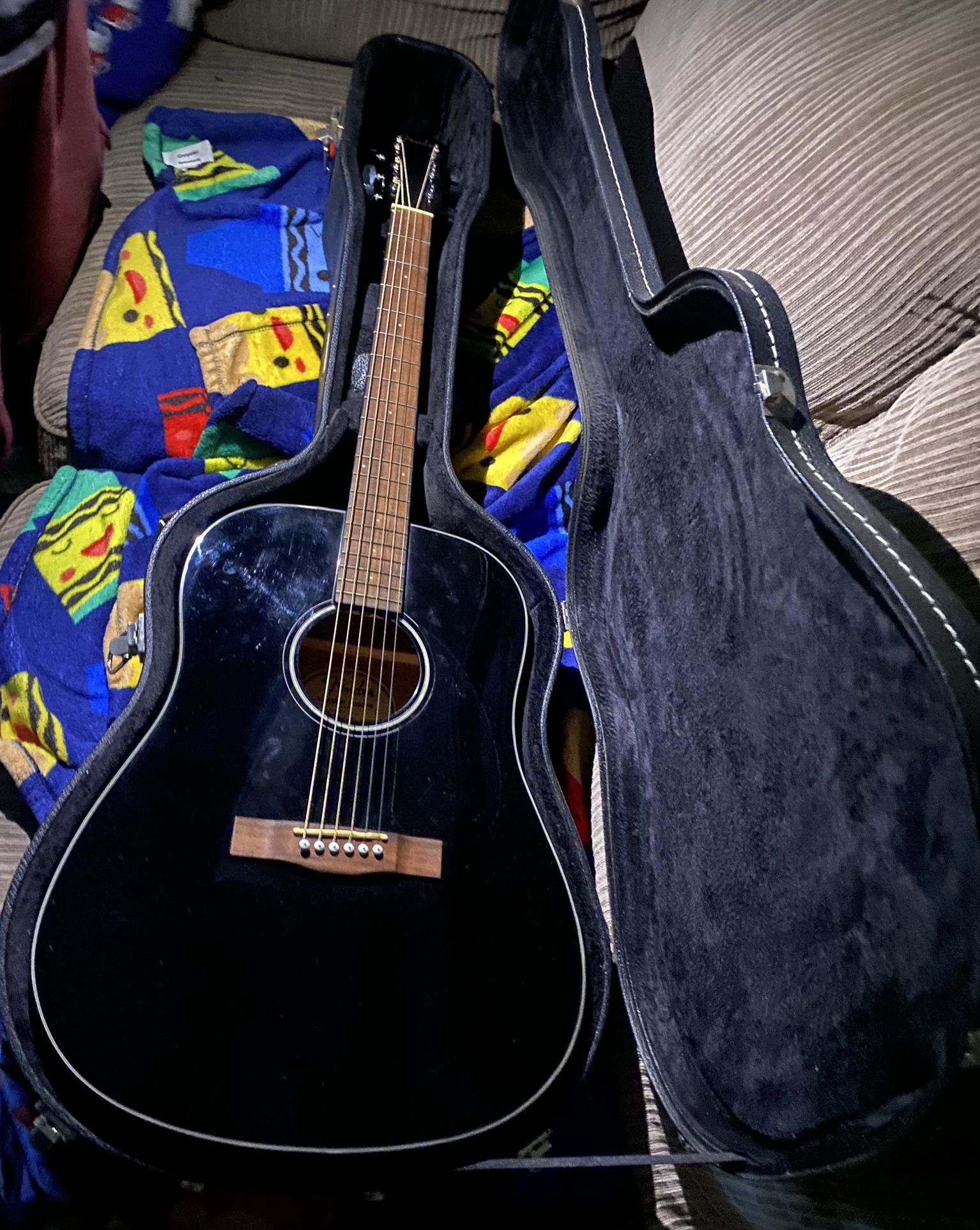  Fender CD  -60 Dreadnought V3  Acoustic Black Guitar 